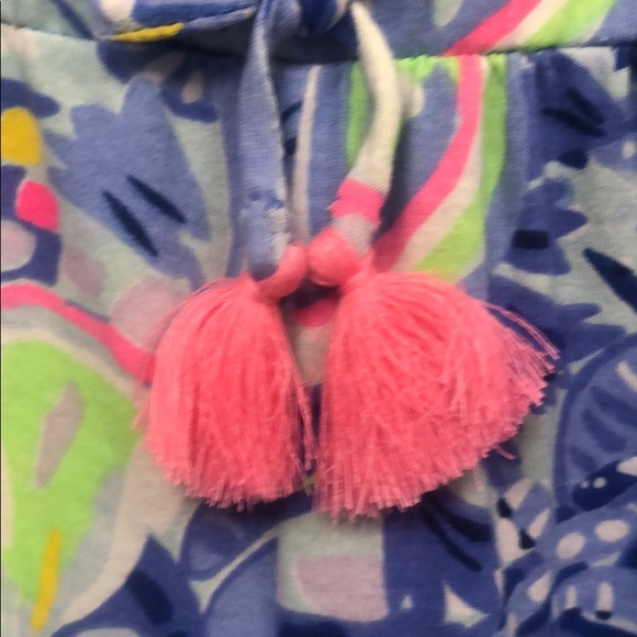 Lilly Pulitzer Girls' Azel Ruffle Romper Blue - Picture 2 of 5